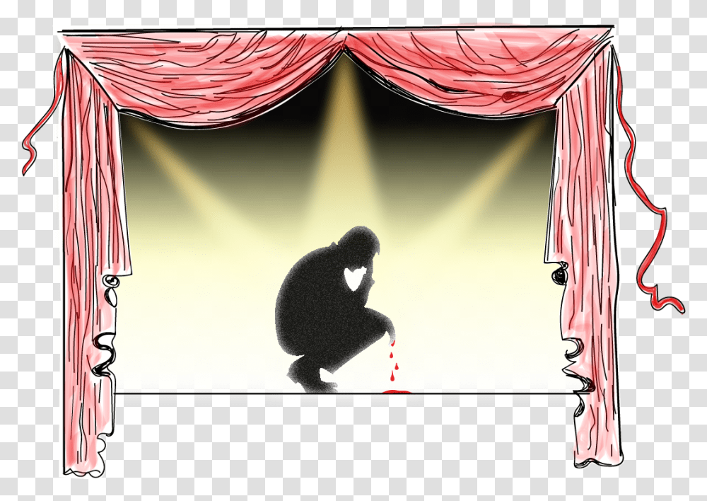 Stage Curtain Stage, Lighting, Person, Human, Spotlight Transparent Png