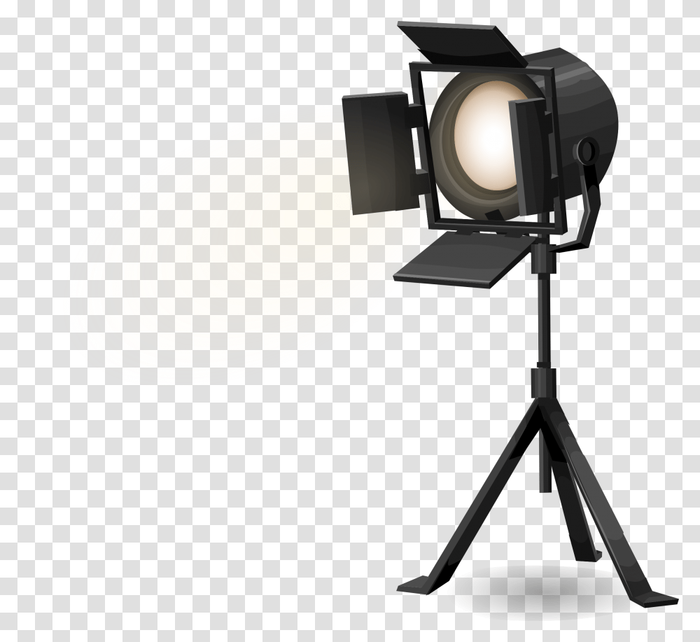 Stage Spotlight On Tripod From Glitch Icons, Lighting, Lamp, LED Transparent Png