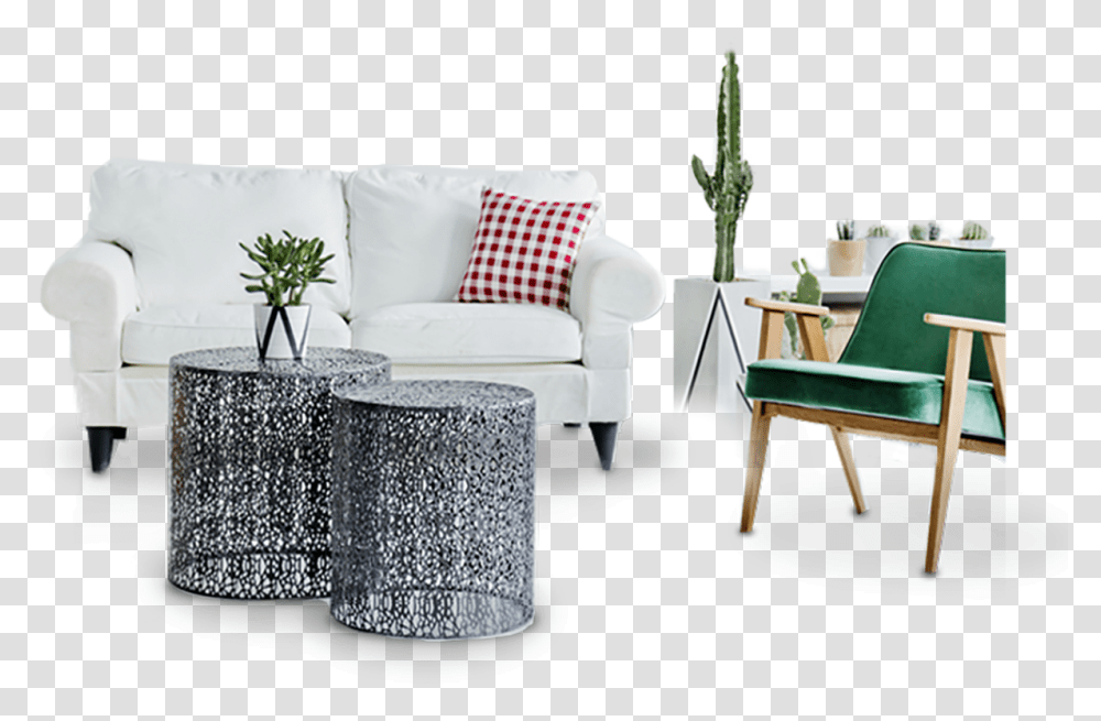 Staging A Small Apartment, Furniture, Chair, Table, Ottoman Transparent Png