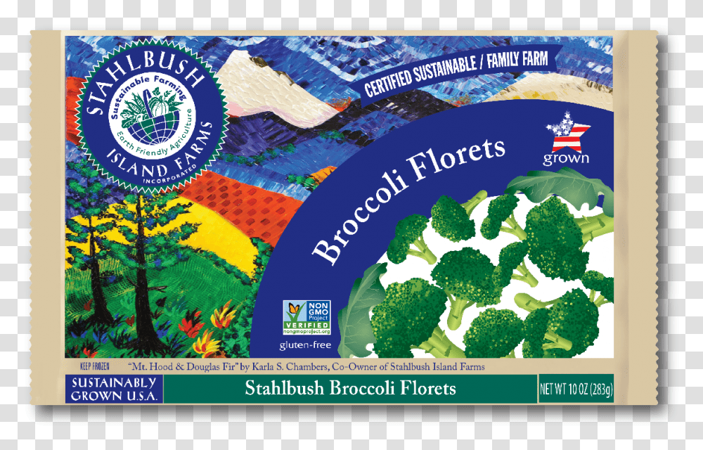 Stahlbush Island Farms Frozen Vegetables, Plant, Food, Broccoli, Poster Transparent Png