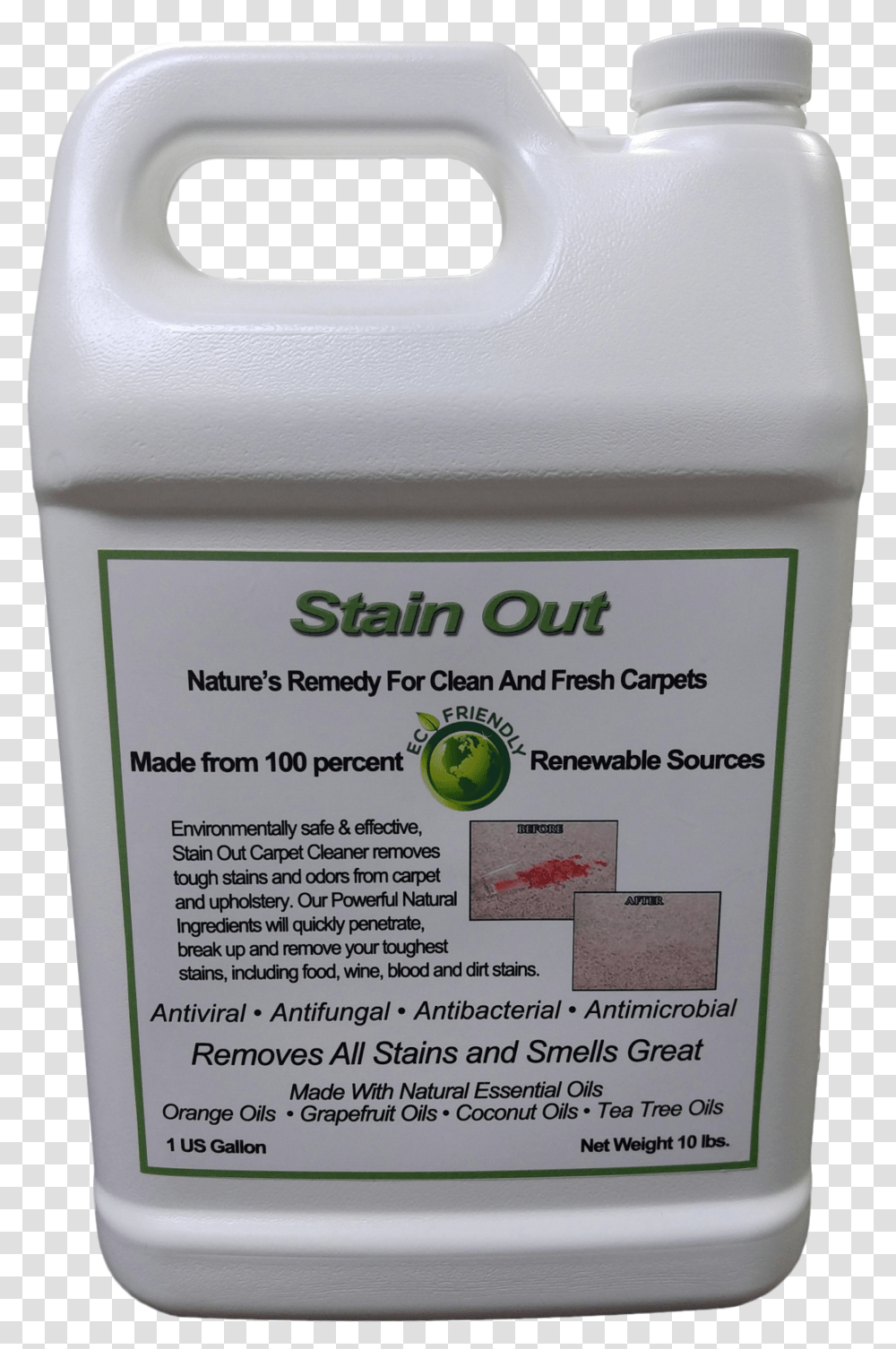 Stain Out 1 Gallon, Label, Plant, Mailbox Transparent Png