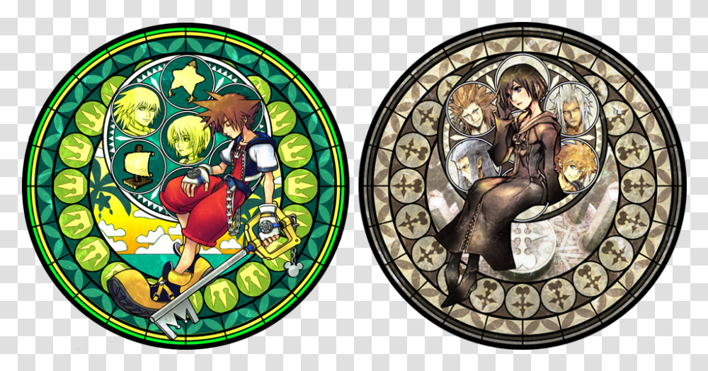 Stained Glass 5 6 Art Kingdom Hearts Stained Glass Xion, Person, Human, Modern Art Transparent Png