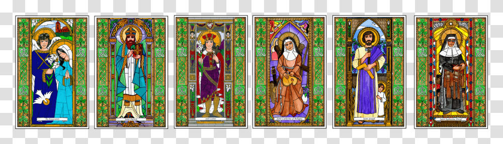 Stained Glass, Person, Human, Collage Transparent Png