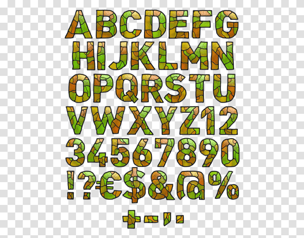Stained Glass Handmade Font, Alphabet Transparent Png
