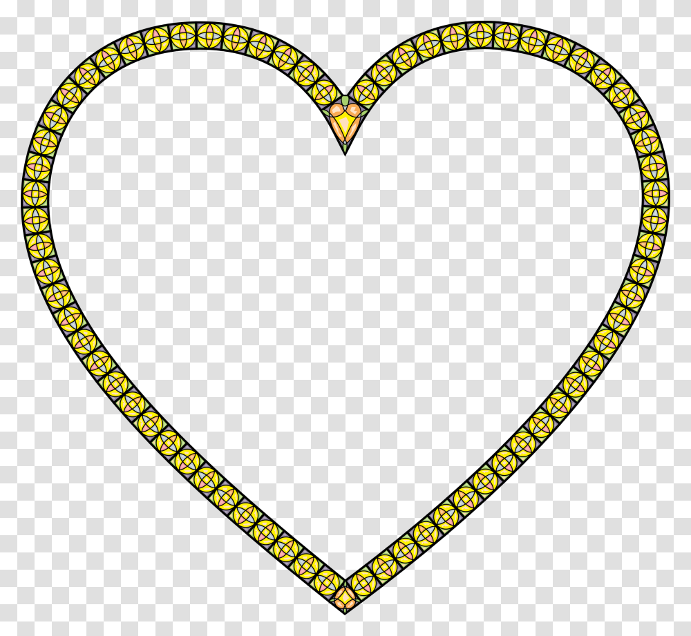 Stained Glass Heart Icons, Chain Transparent Png