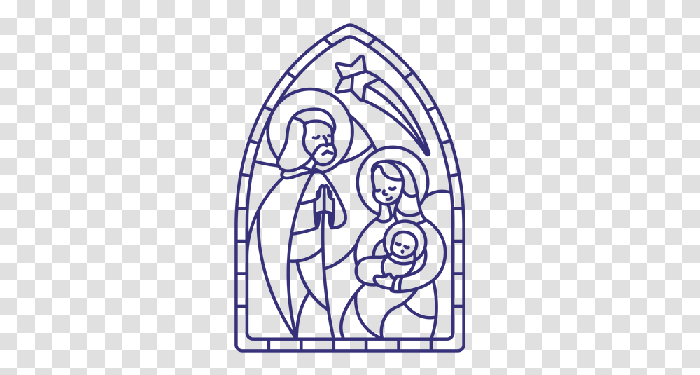 Stained Glass Holy Family Christmas Transparente Sagrada Familia, Pattern, Architecture, Building, Egg Transparent Png