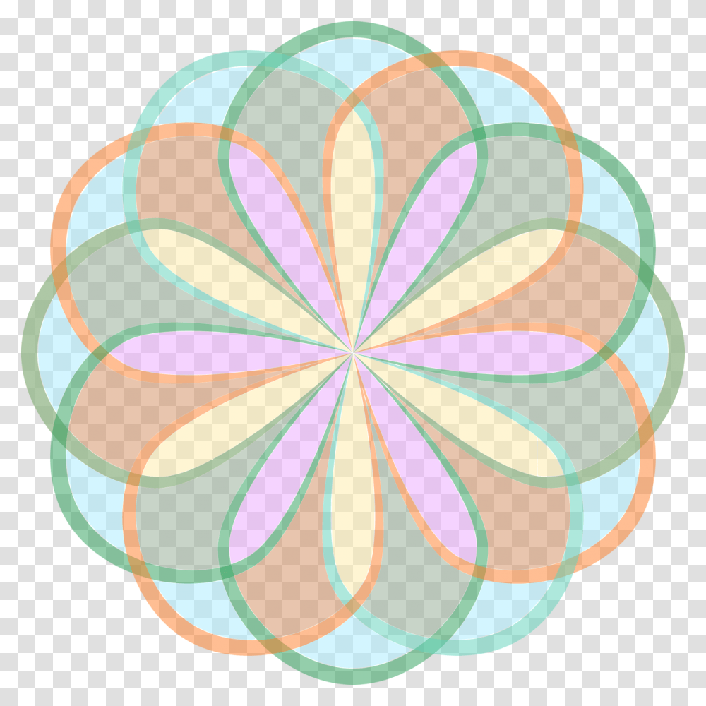 Stained Glass, Ornament, Pattern, Fractal, Tennis Ball Transparent Png