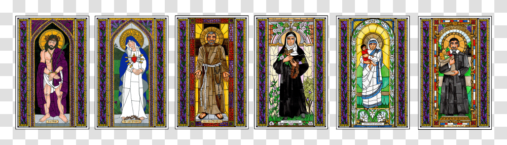 Stained Glass, Person, Human, Collage Transparent Png