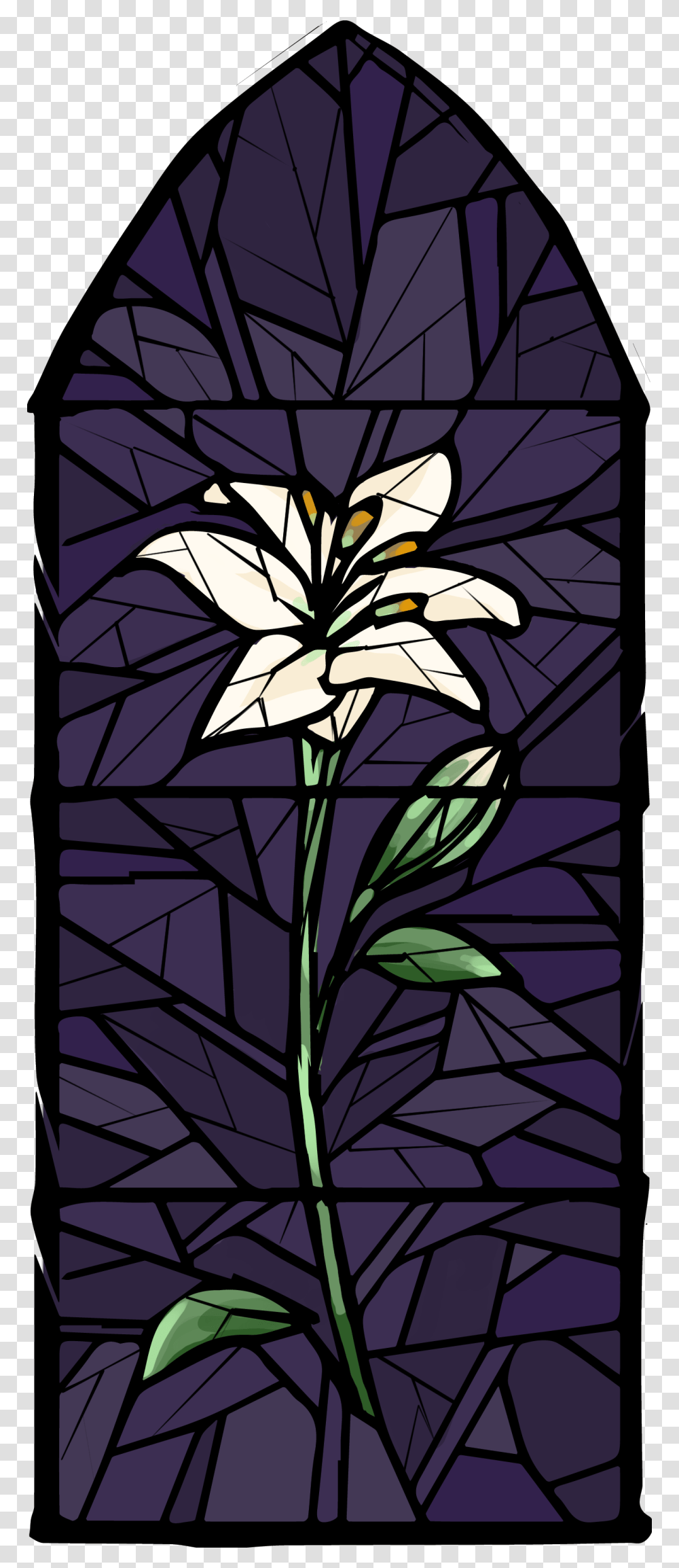 Stained Glass, Plant, Flower, Blossom, Pineapple Transparent Png