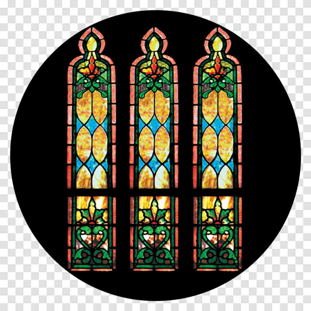 Stained Glass Windows Morning Gobos Stain Glass Window, Gate, Plant Transparent Png