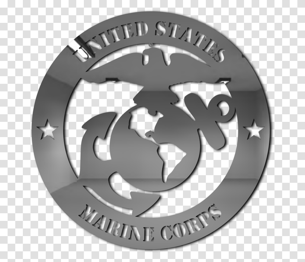 Stainless Marine Corps Logo Emblem, Trademark, Badge Transparent Png
