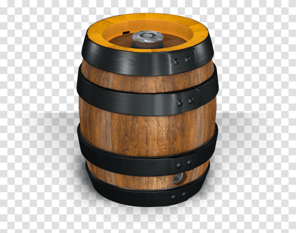 Stainless Steel Keg With The Wooden Look Party Barrel Transparent Png