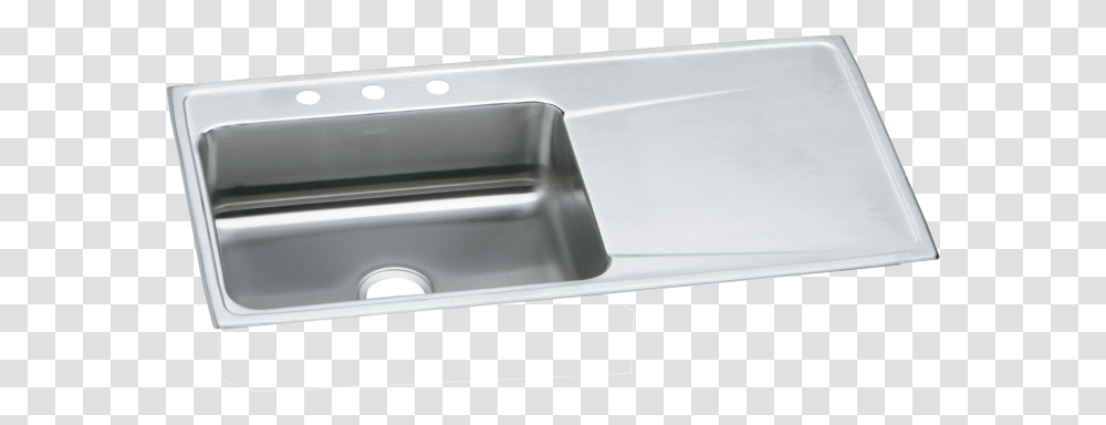 Stainless Steel Kitchen Sink With Drainboard, Double Sink Transparent Png
