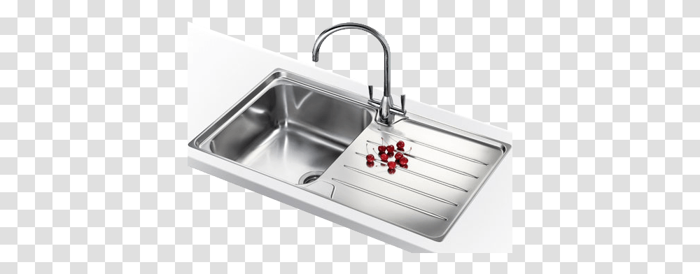 Stainless Steel Kitchen Wash Basin, Indoors, Sink, Sink Faucet, Tap Transparent Png