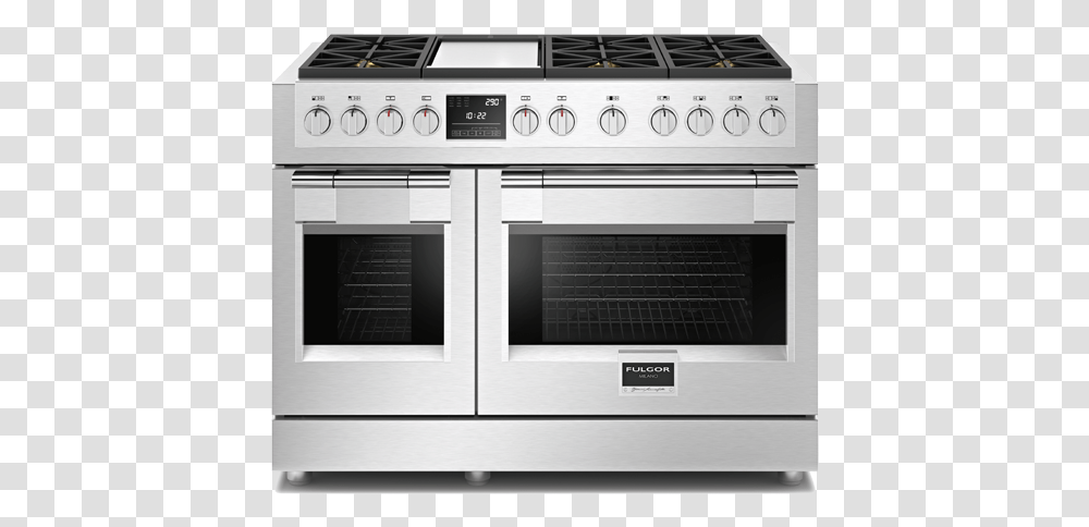 Stainless Steel Product Grid Fulgor Milano 48 Range, Oven, Appliance, Stove, Gas Stove Transparent Png