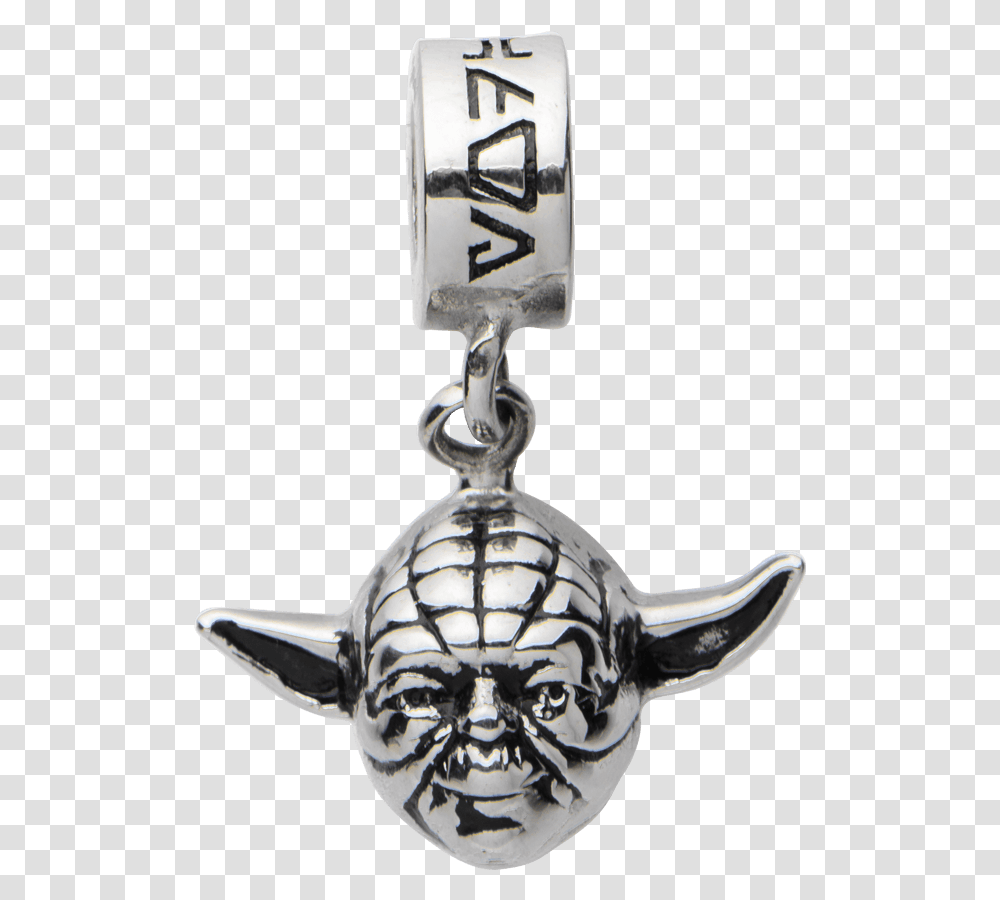 Stainless Steel Star Wars Yoda Head Dangle Charm Yoda, Logo, Trademark, Pendant Transparent Png