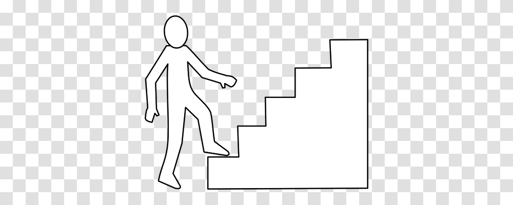 Staircase Person, Human, Stencil, Silhouette Transparent Png