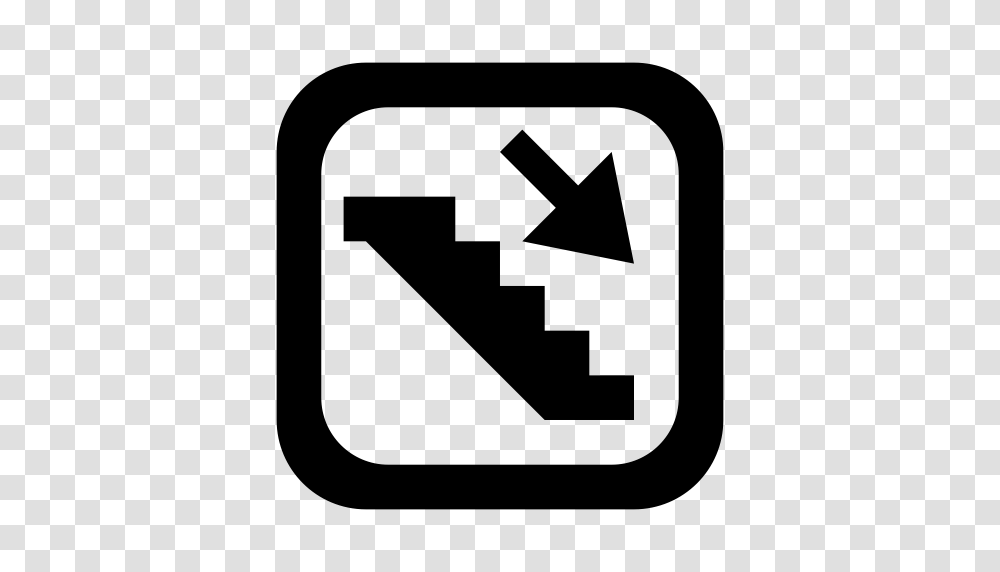Stairs Down Down Stairs Escalator Icon With And Vector, Gray, World Of Warcraft Transparent Png