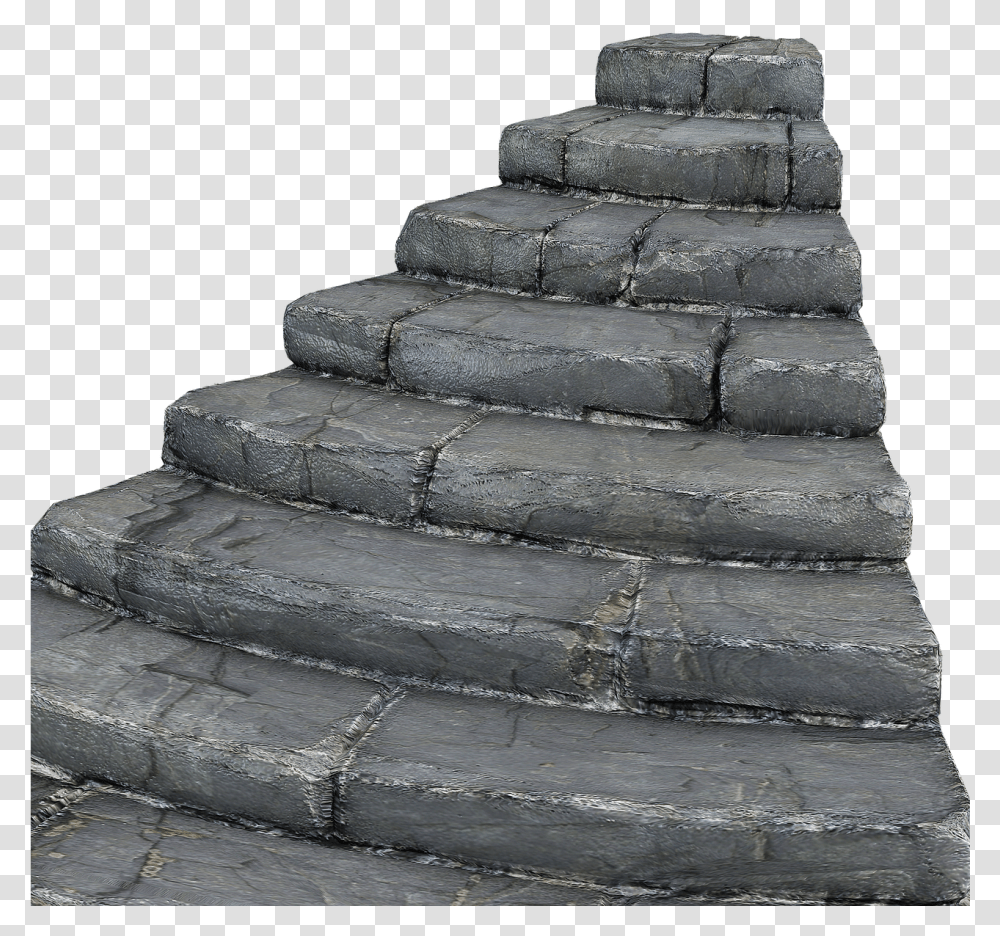 Stairs Gradually Rise Free Picture Stone Stairs, Slate, Staircase, Gray, Concrete Transparent Png
