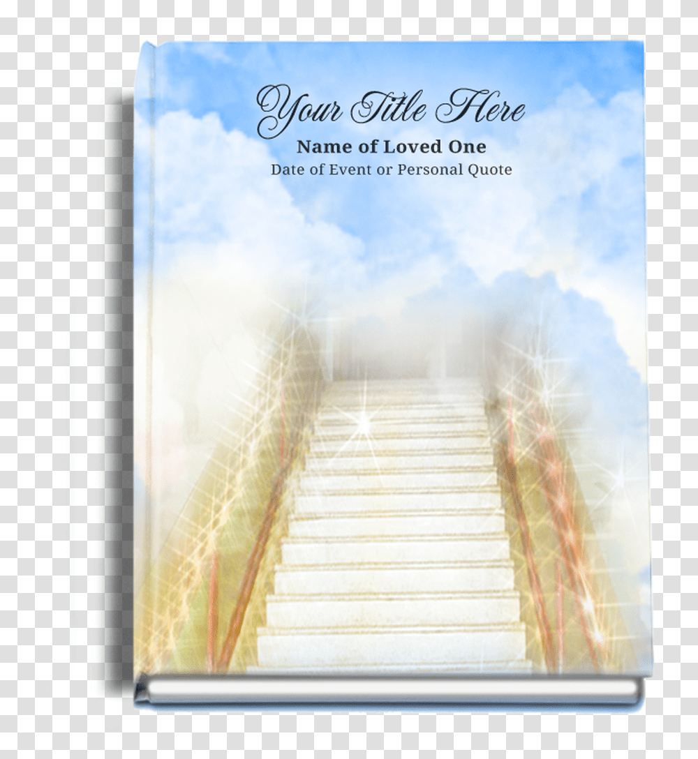 Stairway Perfect Bind Memorial Guest Registry Book Boardwalk, Advertisement, Poster, Staircase, Interior Design Transparent Png