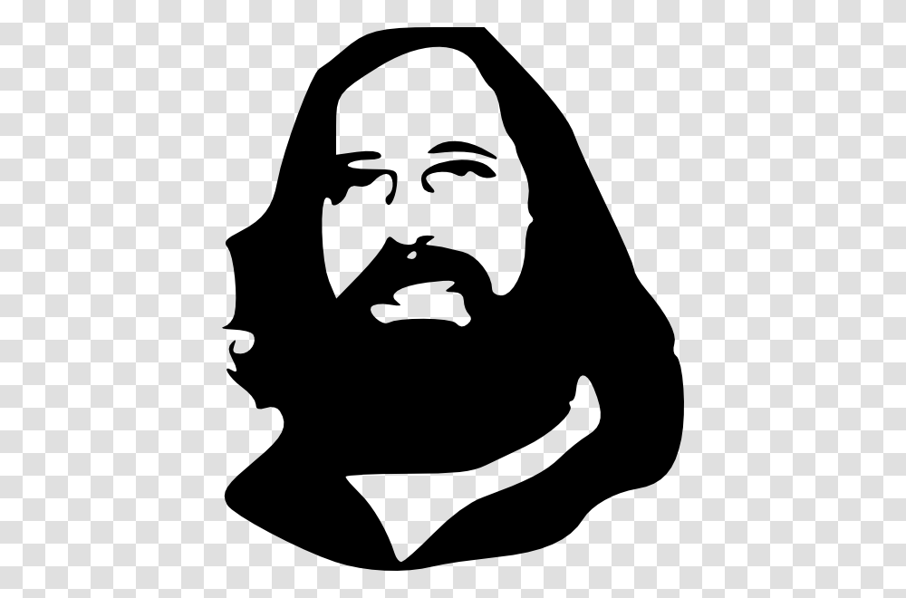 Stallman Clip Art Free Vector, Stencil, Face, Person, Human Transparent Png