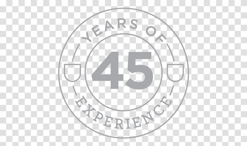 Stamp 45 Years Of Experience Circle, Number, Label Transparent Png