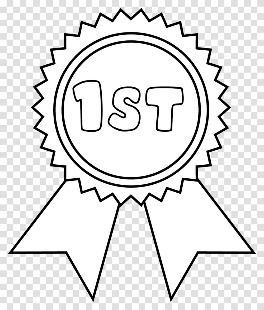 Stamp Clipart Award Ribbon Medal Clipart Black And White, Logo, Trademark, Badge Transparent Png