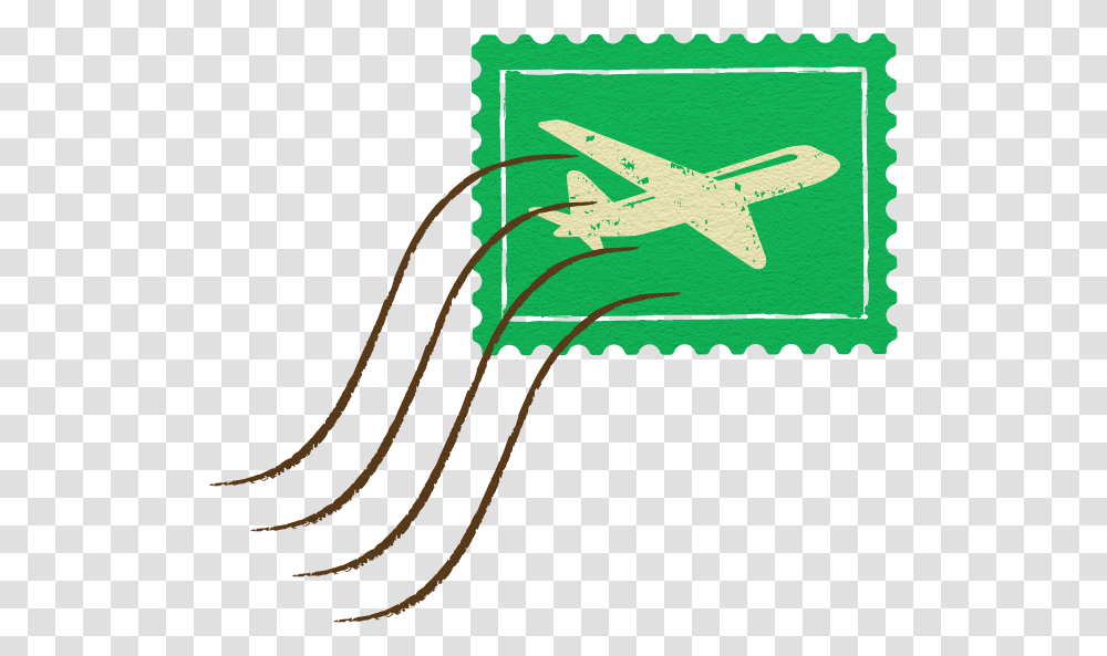 Stamp Green Airplane Travel Vacation Siteseeing Postage Stamp, Label, Plant Transparent Png
