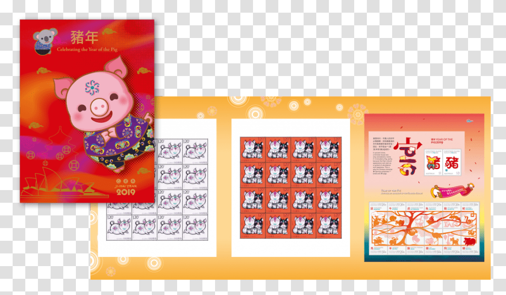 Stamp Outline Joint Australia Post And China Post Cartoon, Paper, Flyer, Poster Transparent Png