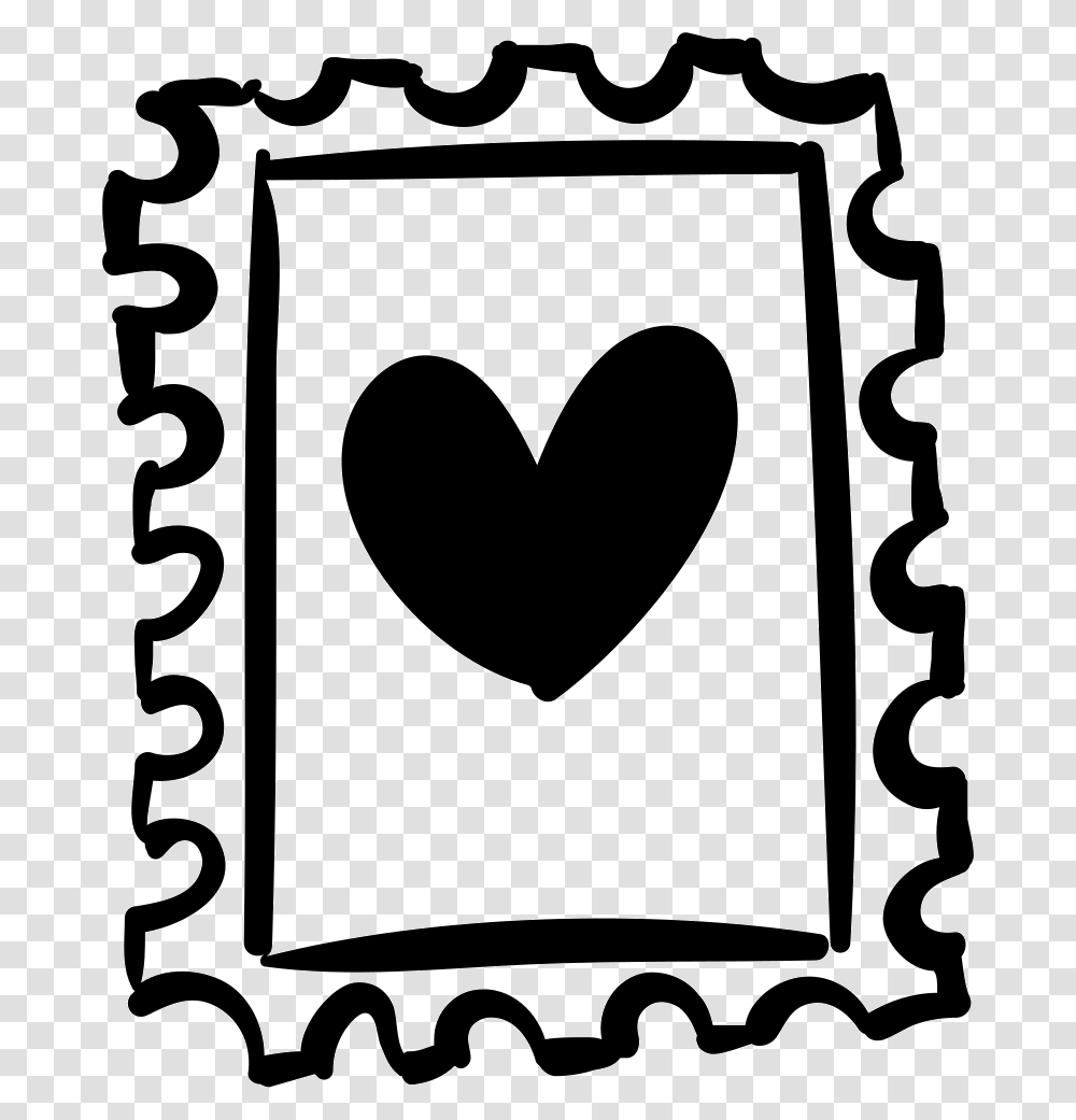 Stamp With Heart Drawing Stamp Drawing, Stencil Transparent Png