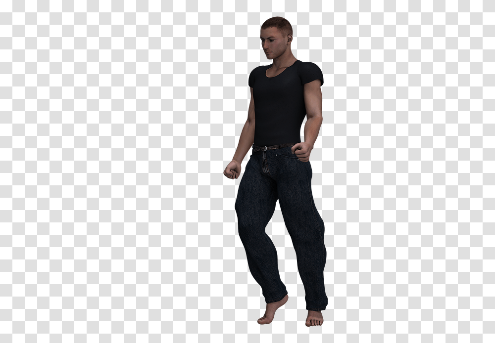 Stand Up Person, Pants, Sleeve, Jeans Transparent Png