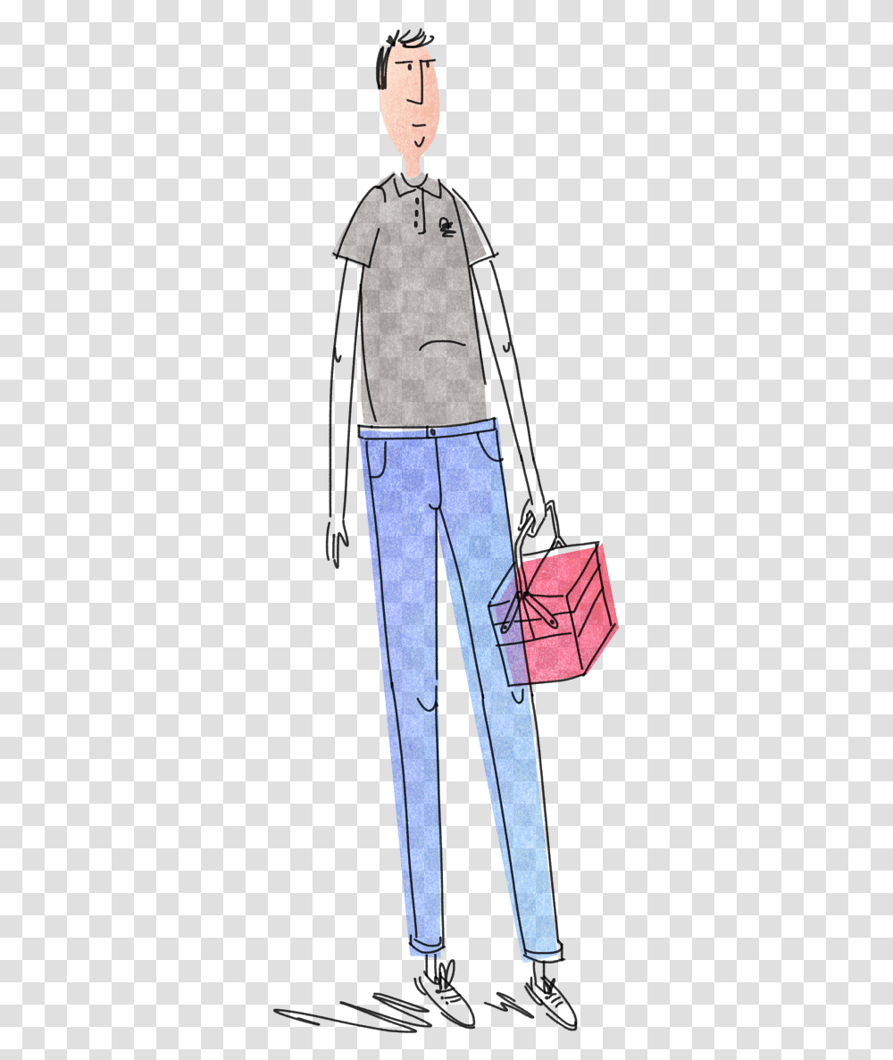 Standing, Person, Pants Transparent Png