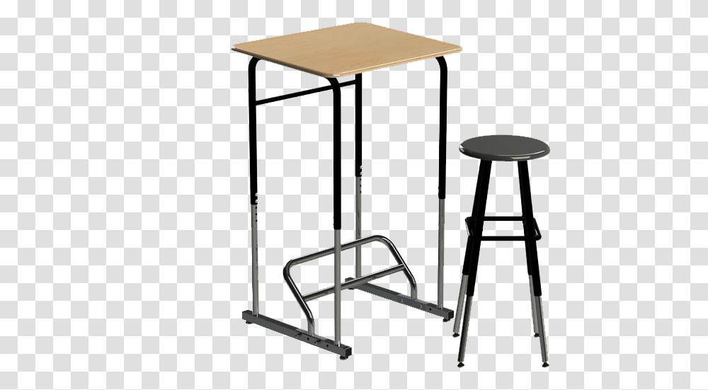 Standing Desk Standing Desk For School, Furniture, Bar Stool, Shop, Table Transparent Png