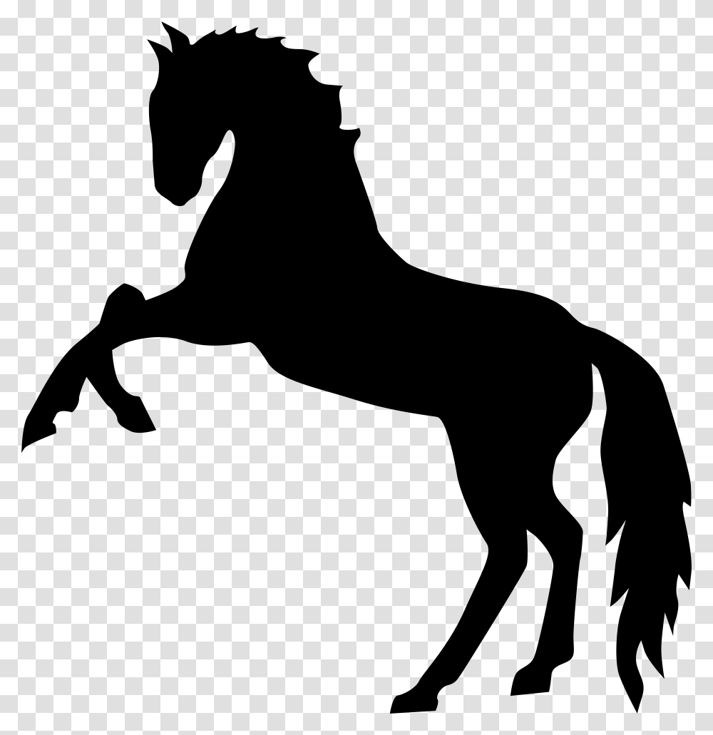 Standing Horse Silhouette Clip Art, Gray, World Of Warcraft Transparent Png