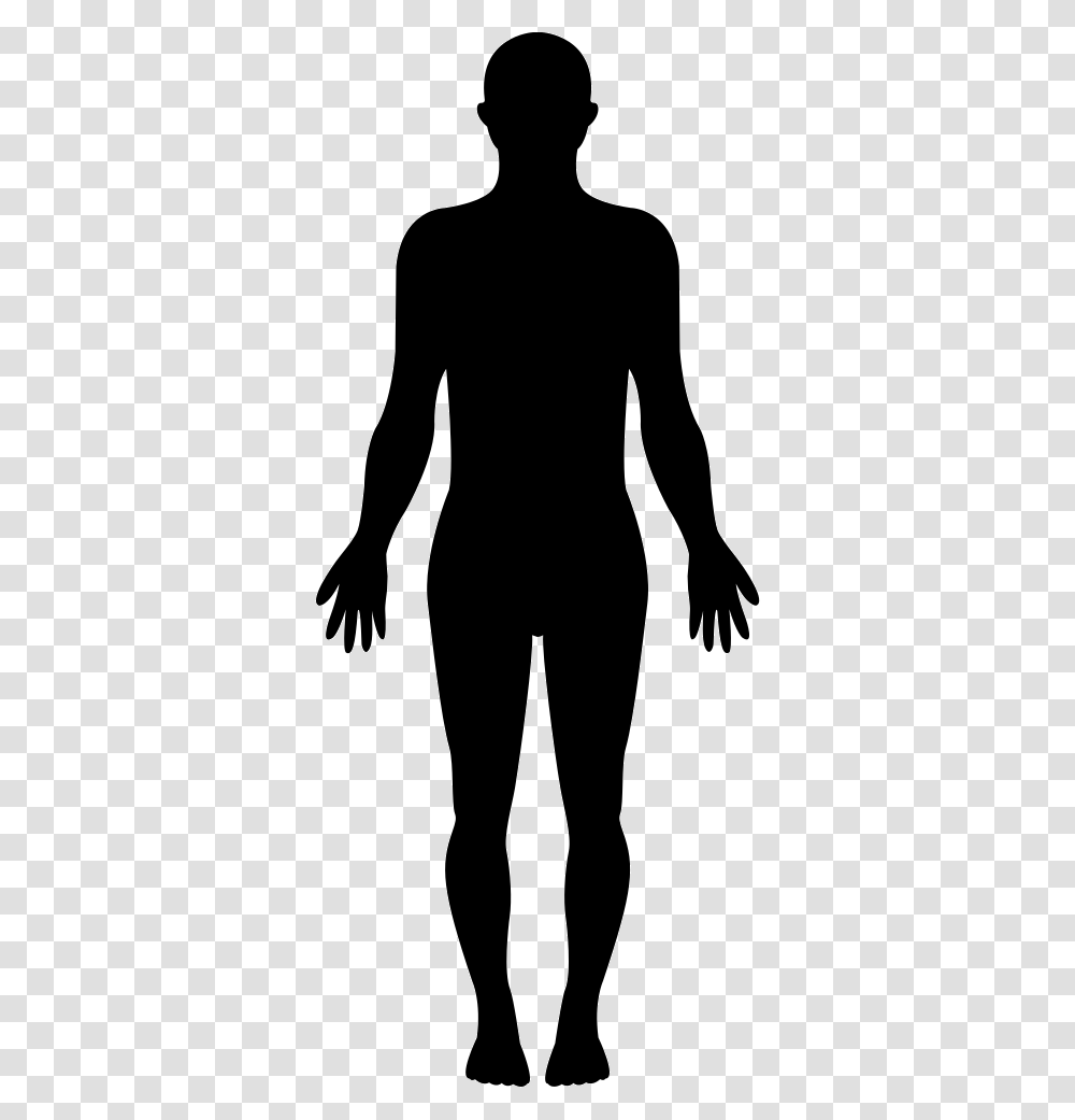 Standing Human Body Silhouette Female Silhouette, Stencil, Person Transparent Png