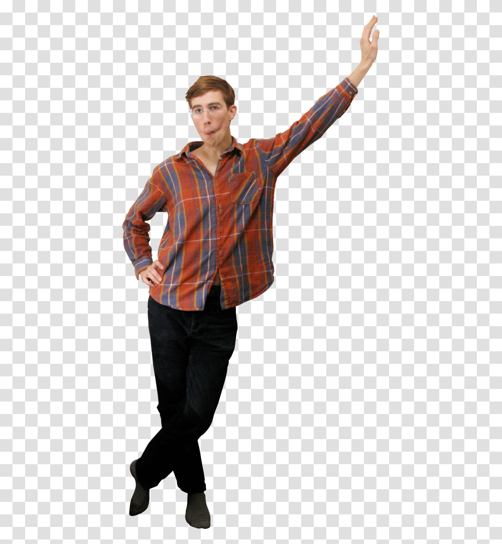 Standing Leaning Image, Sleeve, Person, Shirt Transparent Png