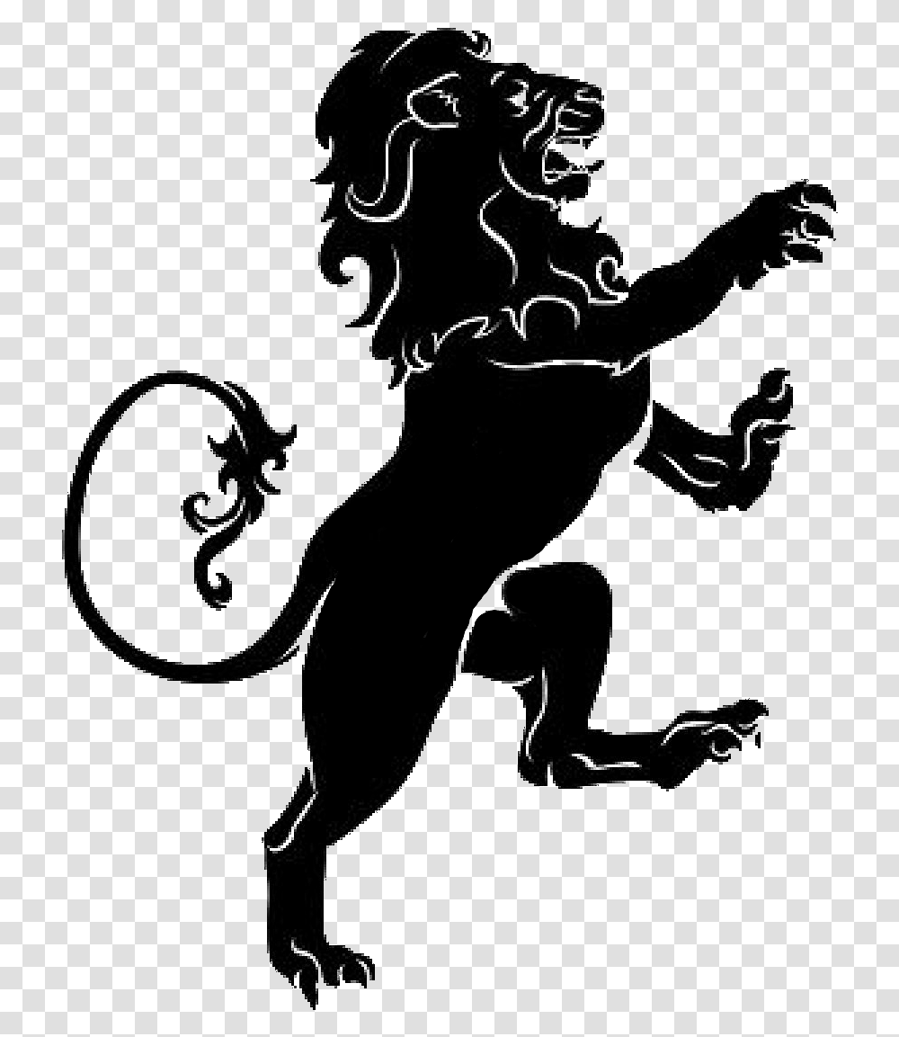 Standing Lion Vector, Person, Human, Stencil, Silhouette Transparent Png