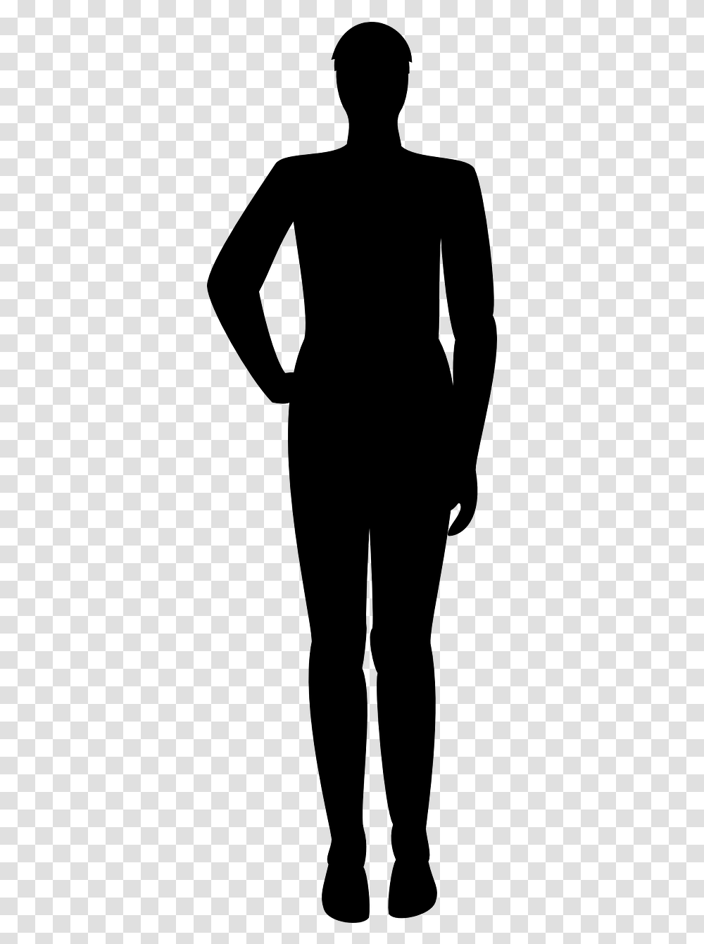 Standing Man Silhouette, Gray, World Of Warcraft Transparent Png