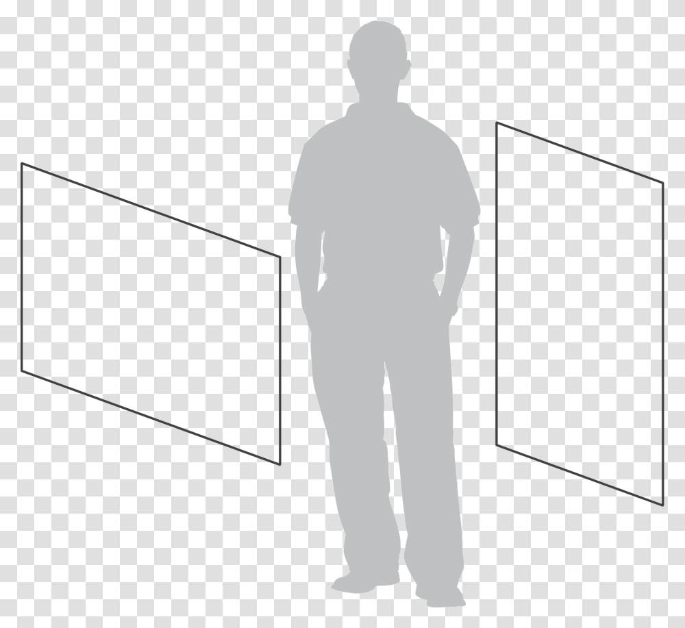 Standing, Person, White Board, Drawing Transparent Png