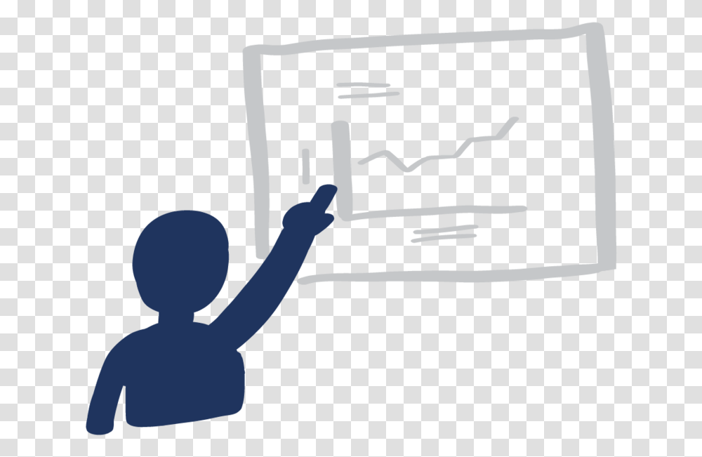 Standing Pointing Linechart Large Writing, Teacher, Blackboard, Crowd, Plot Transparent Png