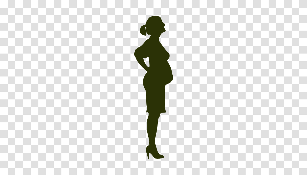 Standing Pregnant Woman Silhouette, Person, Green, Word, Pedestrian Transparent Png
