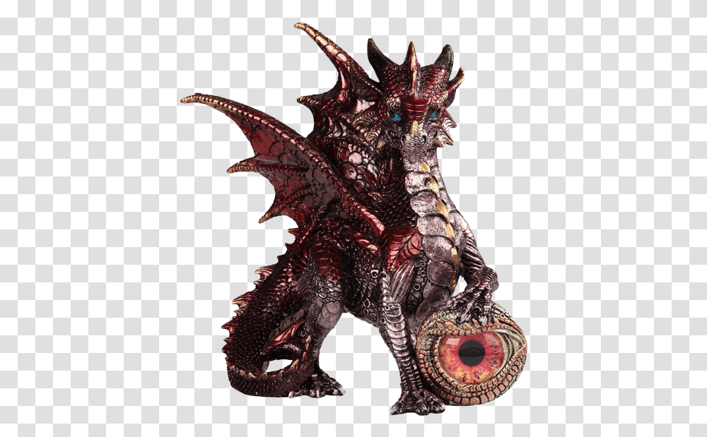 Standing Red Dragonet With Eye Statue Dragon Transparent Png