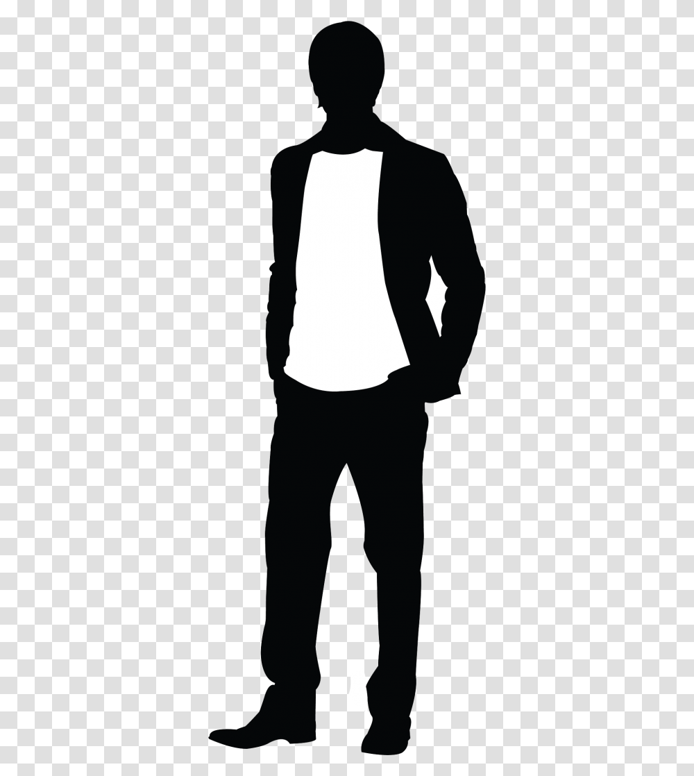 Standing, Silhouette, Sleeve, Long Sleeve Transparent Png
