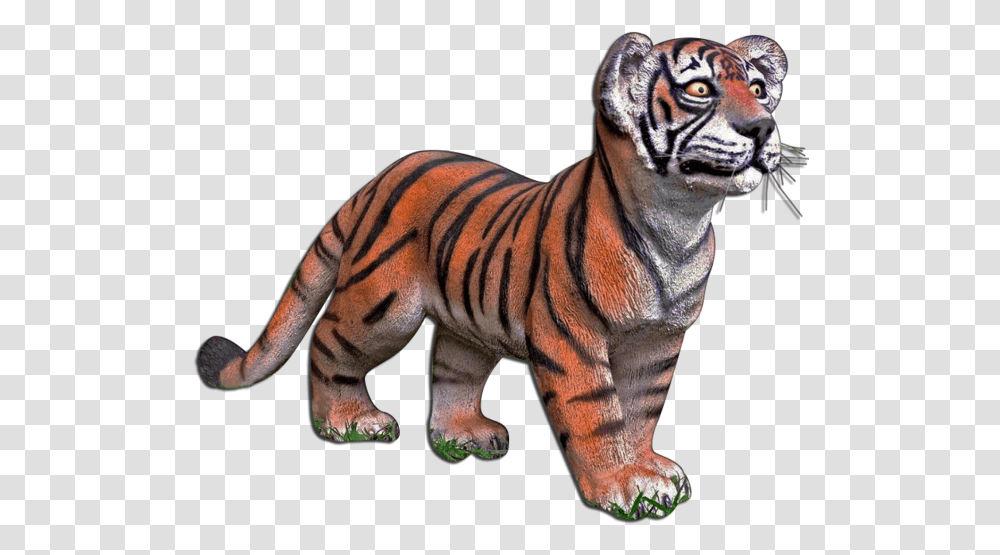 Standing Tiger Image Sculpture, Wildlife, Mammal, Animal, Figurine Transparent Png