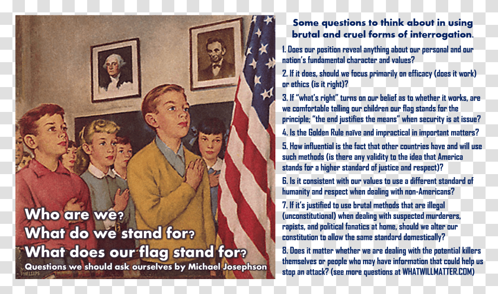 Standing Up For The Pledge, Person, Flag, Tie Transparent Png