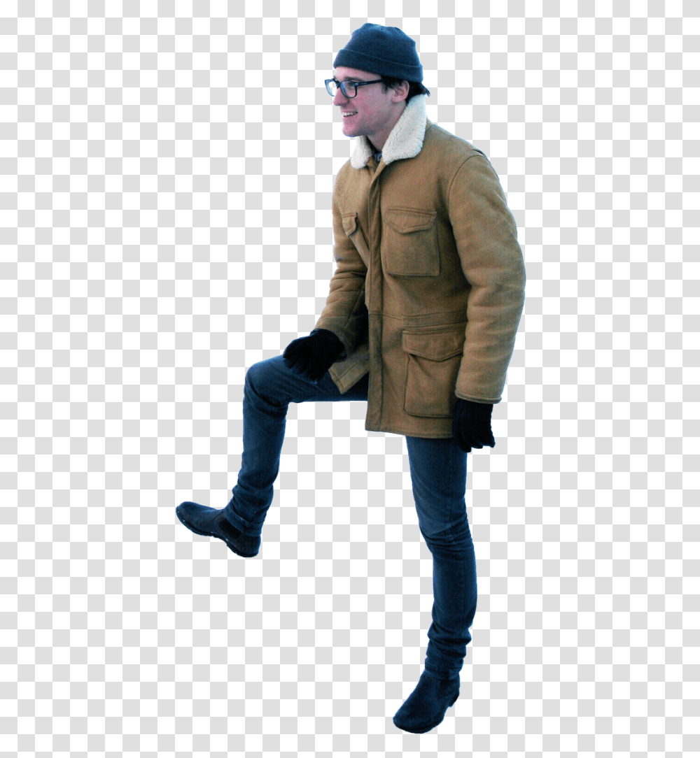 Standing Winter Image, Apparel, Overcoat, Person Transparent Png