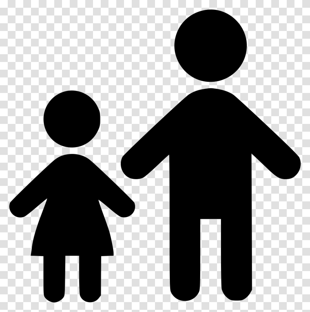 Standing With Child Free Icon Children, Hand, Person, Human Transparent Png