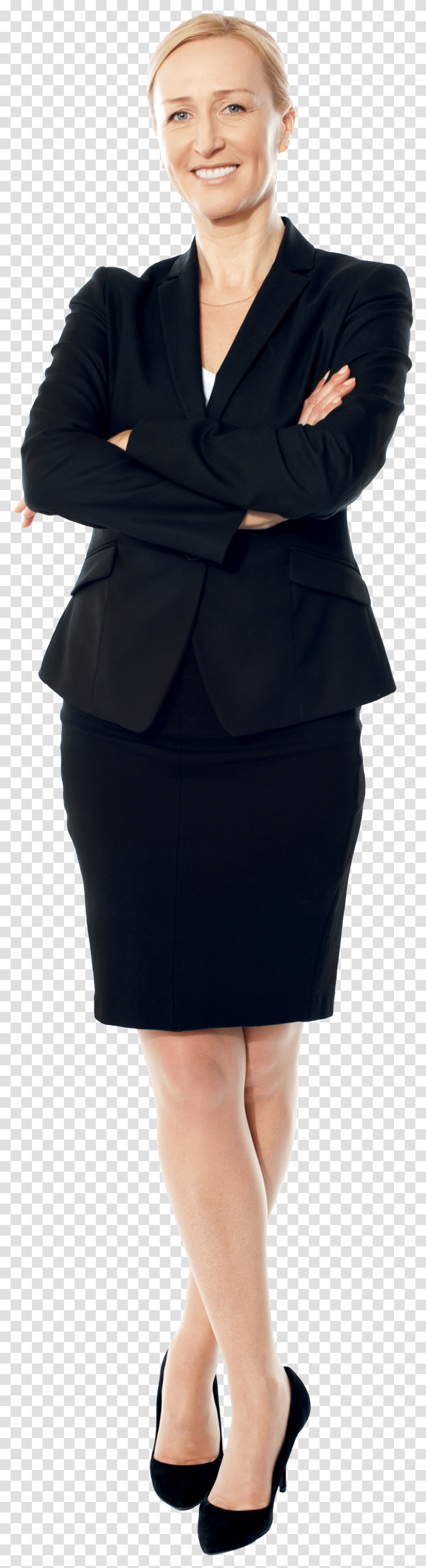 Standing Women Business Woman Sucessfu, Suit, Overcoat, Dress Transparent Png
