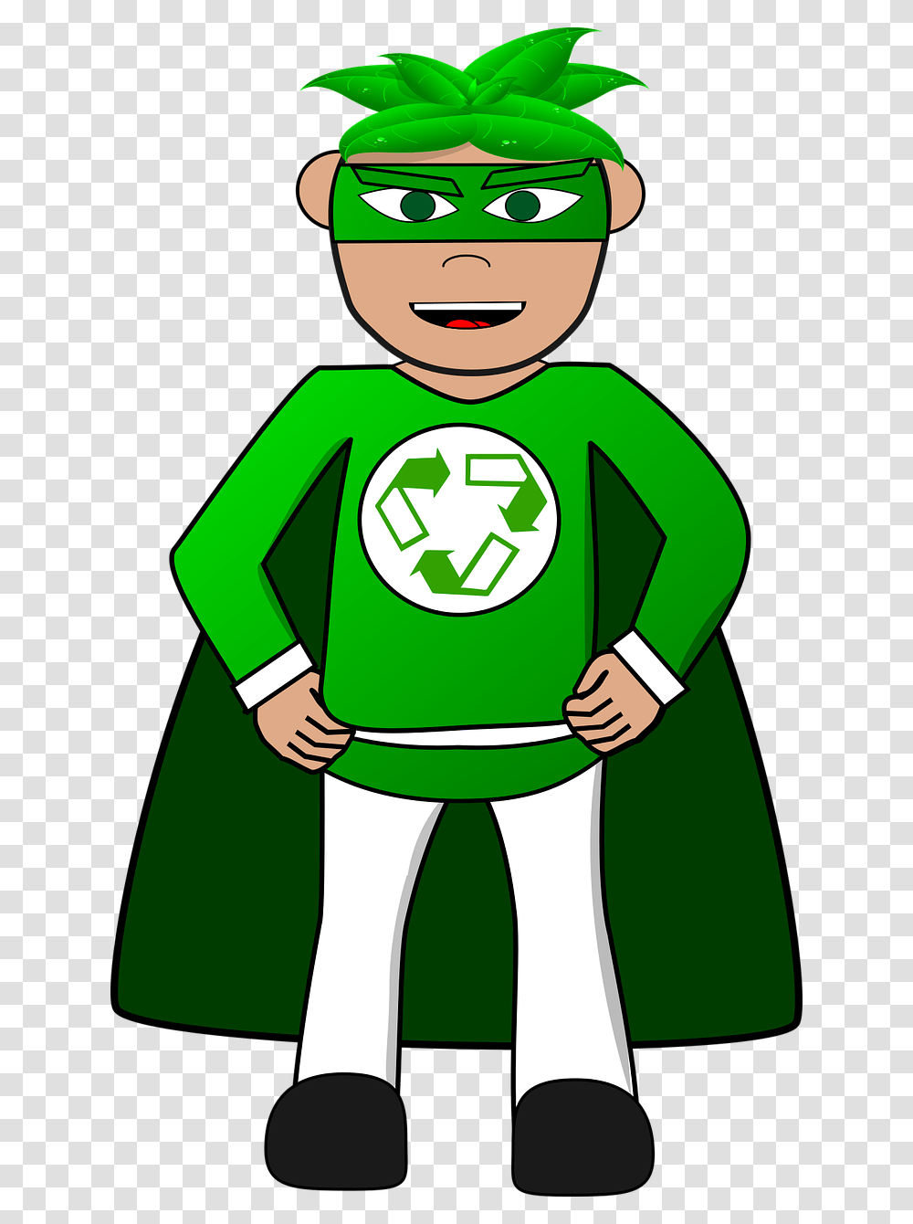 Standingboygrass Recycle Superhero, Recycling Symbol, Green, Elf Transparent Png