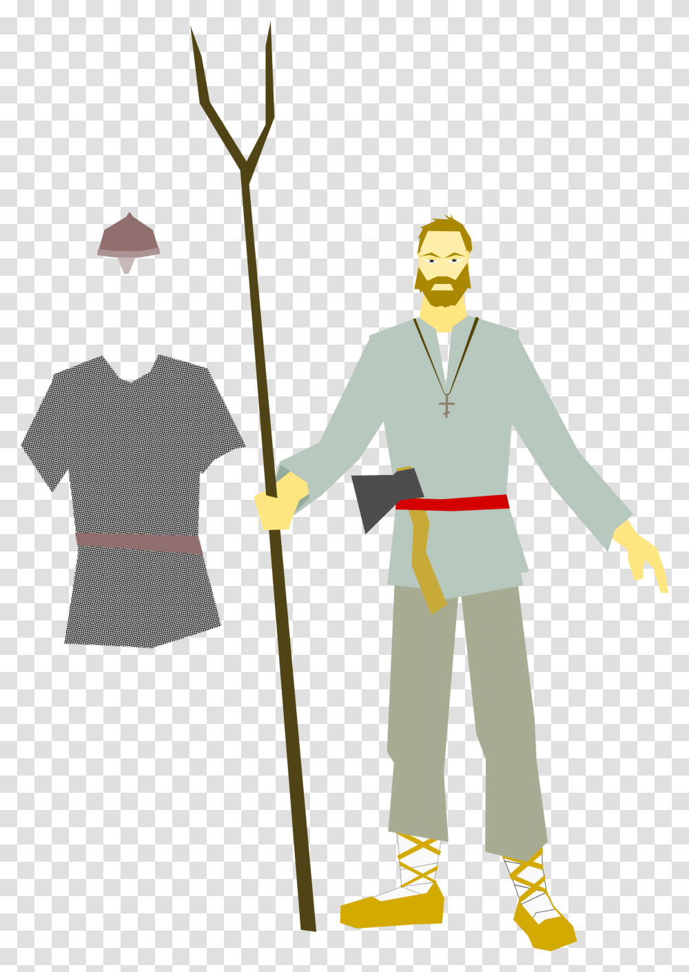 Standinghuman Behaviorangle Cartoon Peasant Middle Ages, Person, Performer, Costume, Military Uniform Transparent Png